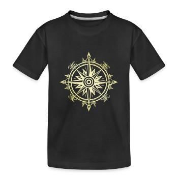Boussole Or - T-shirt bio Premium Enfant - noir - Devant