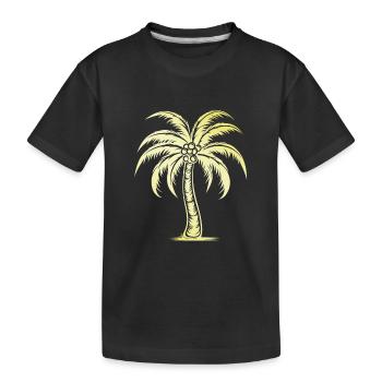 Palm Gold - Kids' Premium Organic T-Shirt - black - Front