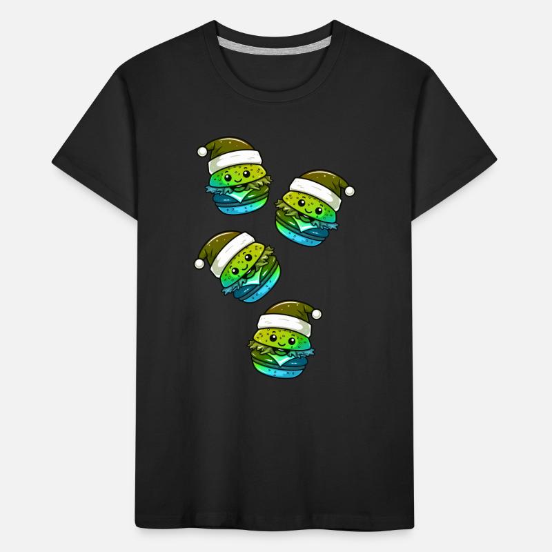 Burger Christmas Comic Kids' Premium Organic T-Shirt