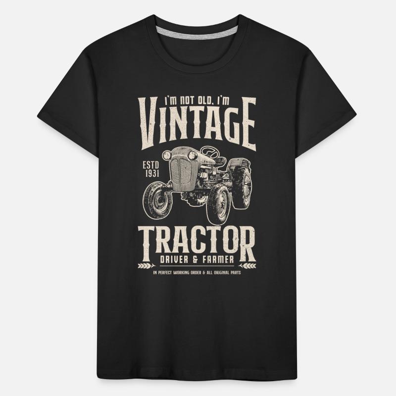 Oldtimer Traktor Bauer Geburtstag Geboren 1931 Kinder Premium Bio T-Shirt