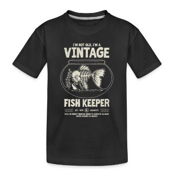 Vintage Fish Keeper Poisson Tropical Anniversaire 1978 - T-shirt bio Premium Enfant - noir - Devant