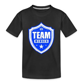 Team Member - Kids' Premium Organic T-Shirt - black - Front
