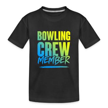 Équipe de bowling - T-shirt bio Premium Enfant - noir - Devant