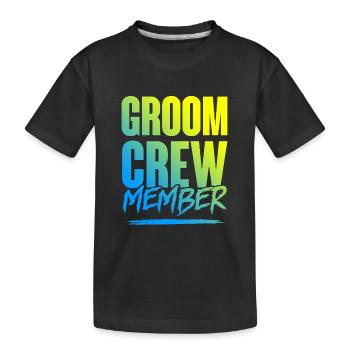 Groom Crew - Kinder Premium Bio T-Shirt - Schwarz - Vorne