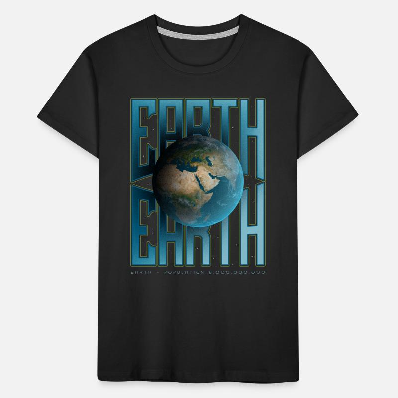 Planet Earth Outer Space Solar System Kids' Premium Organic T-Shirt