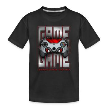 Ich habe mein Spiel pausiert, um hier zu sein Lustiges Retro-Videospiel - Kinder Premium Bio T-Shirt - Schwarz - Vorne