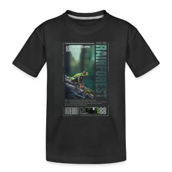 Oeil Rouge Rainette Forêt Tropicale Amphibien - T-shirt bio Premium Enfant - noir - Devant