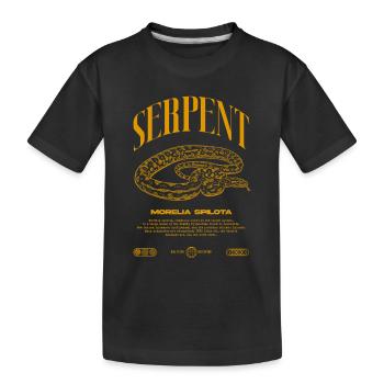 Carpet Python Modern Reptile Keeper Streetwear - Kids' Premium Organic T-Shirt - black - Front