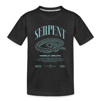 Carpet Python Modern Reptile Keeper Streetwear - Kids' Premium Organic T-Shirt - black - Front