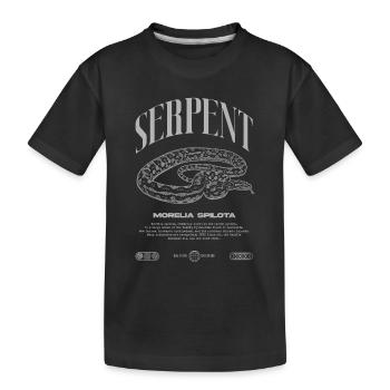 Carpet Python Modern Reptile Keeper Streetwear - Kids' Premium Organic T-Shirt - black - Front