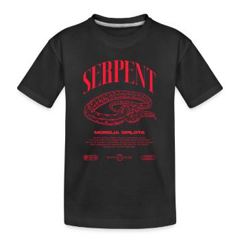 Teppich Python Moderne Reptile Keeper Streetwear - Kinder Premium Bio T-Shirt - Schwarz - Vorne