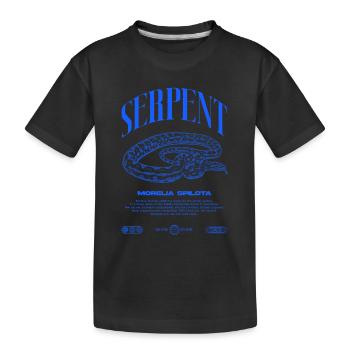 Carpet Python Modern Reptile Keeper Streetwear - Kids' Premium Organic T-Shirt - black - Front