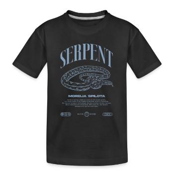 Carpet Python Modern Reptile Keeper Streetwear - Kids' Premium Organic T-Shirt - black - Front