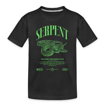 Gardien de reptiles python réticulé Streetwear - T-shirt bio Premium Enfant - noir - Devant