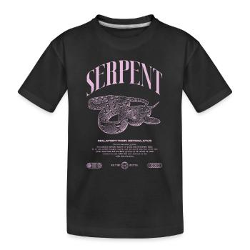 Gardien de reptiles python réticulé Streetwear - T-shirt bio Premium Enfant - noir - Devant