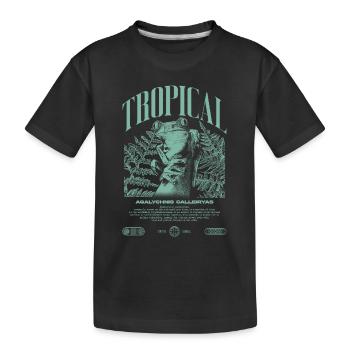 Grenouille arboricole aux yeux rouges Amphibien de la forêt tropicale - T-shirt bio Premium Enfant - noir - Devant