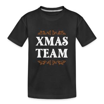 Xmas Team - Kinder Premium Bio T-Shirt - Schwarz - Vorne