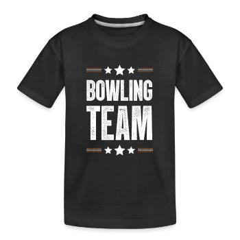 Équipe de bowling - T-shirt bio Premium Enfant - noir - Devant