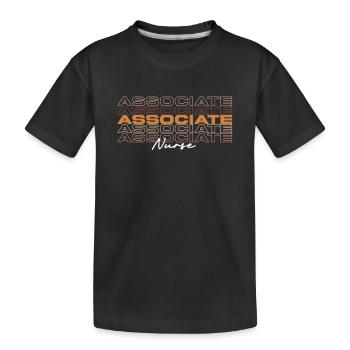Black Strong Associate Nurse Melanin African Nurse - Kids' Premium Organic T-Shirt - black - Front