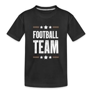 Équipe de football - T-shirt bio Premium Enfant - noir - Devant