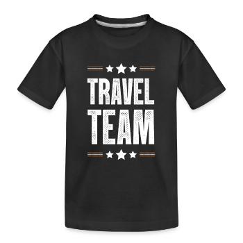 Travel Team - Kinder Premium Bio T-Shirt - Schwarz - Vorne