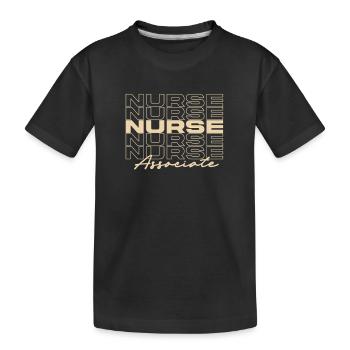 Nursing Associate Nurse Medical Nurses Stylish - Kids' Premium Organic T-Shirt - black - Front