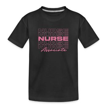 Nursing Associate Nurse Medical Nurses Stylish - Kids' Premium Organic T-Shirt - black - Front