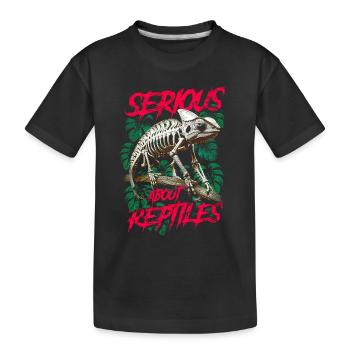 Sérieux au sujet des reptiles streetwear gardien de reptiles - T-shirt bio Premium Enfant - noir - Devant