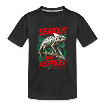 Sérieux au sujet des reptiles Gardien de reptiles Né en 1953 - T-shirt bio Premium Enfant - noir - Devant