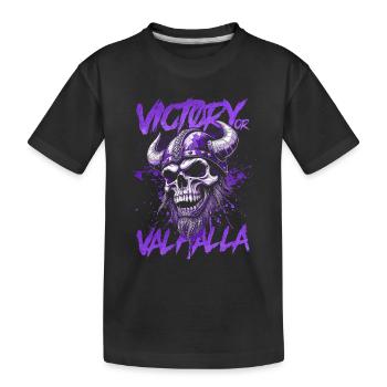 Nordischer Wikingersieg oder Walhalla - Kinder Premium Bio T-Shirt - Schwarz - Vorne