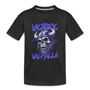 Nordischer Wikingersieg oder Walhalla - Kinder Premium Bio T-Shirt - Schwarz - Vorne