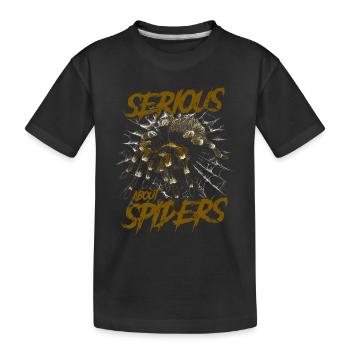 Serious About Spiders Pet Tarantula Owner - Kids' Premium Organic T-Shirt - black - Front