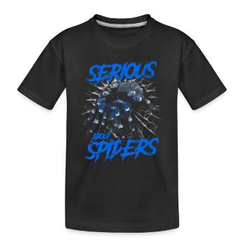 Serious About Spiders Pet Tarantula Owner - Kids' Premium Organic T-Shirt - black - Front
