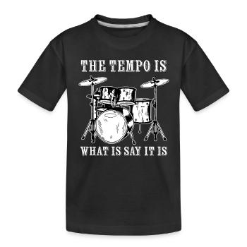 Ensemble de batterie de percussion Tempo Music Band - cadeau de batteur - T-shirt bio Premium Enfant - noir - Devant