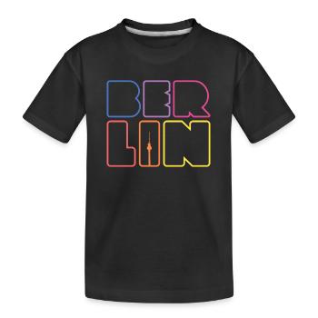 Berlin Kreuzberg Hauptstadt Souvenir Berliner - Kinder Premium Bio T-Shirt - Schwarz - Vorne