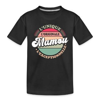 L'unique L'originale Mamou L'exceptionnelle Cadeau - T-shirt bio Premium Enfant - noir - Devant