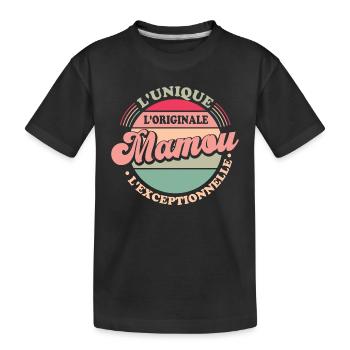 L'unique l'originale Mamou l'exceptionnelle Cadeau - T-shirt bio Premium Enfant - noir - Devant