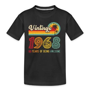 Jahrgang 1968, Geburtstagsgeschenk 55 Jahre - Kinder Premium Bio T-Shirt - Schwarz - Vorne