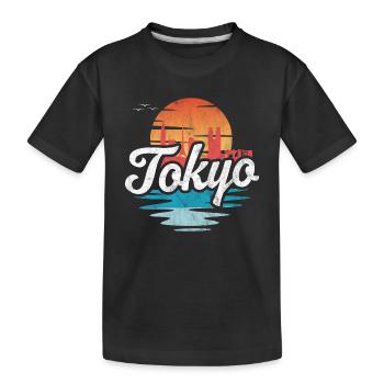 Tokyo - Kids' Premium Organic T-Shirt - black - Front