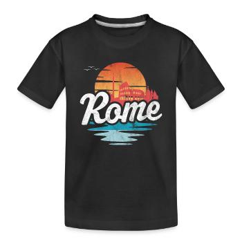 Rom - Kinder Premium Bio T-Shirt - Schwarz - Vorne
