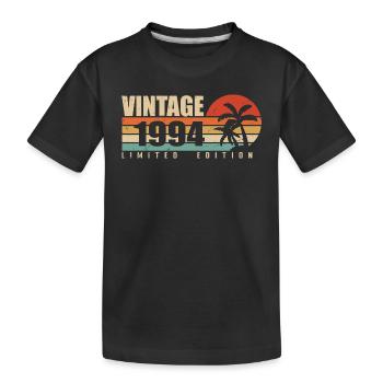 1994 Anniversary year original vintage 1994 - Kids' Premium Organic T-Shirt - black - Front
