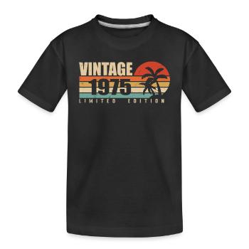 1975 Anniversary Year Original vintage 1975 - Kids' Premium Organic T-Shirt - black - Front