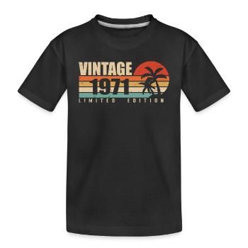 1971 Anniversary Year Original vintage 1971 - Kids' Premium Organic T-Shirt - black - Front
