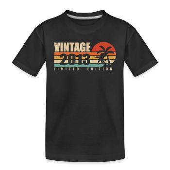 2013 Original vintage anniversary year 2013 - Kids' Premium Organic T-Shirt - black - Front
