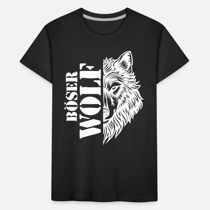 Böser Wolf Spruch Kinder Premium Bio T-Shirt