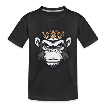 Couronne de singe - T-shirt bio Premium Enfant - noir - Devant
