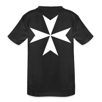 Croix de Malte - T-shirt bio Premium Enfant - noir - Dos