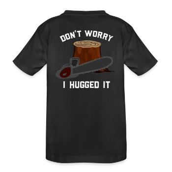 Cadeau en bois pour le travail du bois - T-shirt bio Premium Enfant - noir - Dos