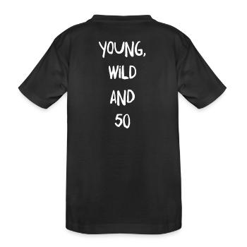 50th birthday - Kids' Premium Organic T-Shirt - black - Back