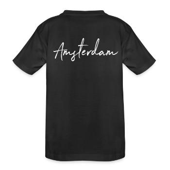 Amsterdam - Kids' Premium Organic T-Shirt - black - Back